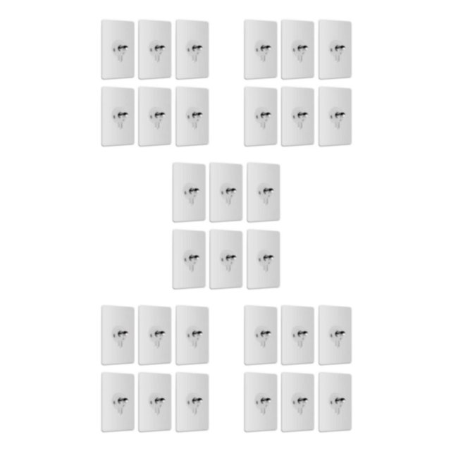 Monstrate Gancho de pared 6X, colgador adhesivo fuerte, tornillos sin perforaciones sin rastro, reloj, herramientas de estante de cocina para el Type2 NO2
