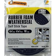 Frost King Available R534H Sponge Rubber Foam Tape 5/16-Inch, Black, 3/4 W, 5/16 T, 10 ft L