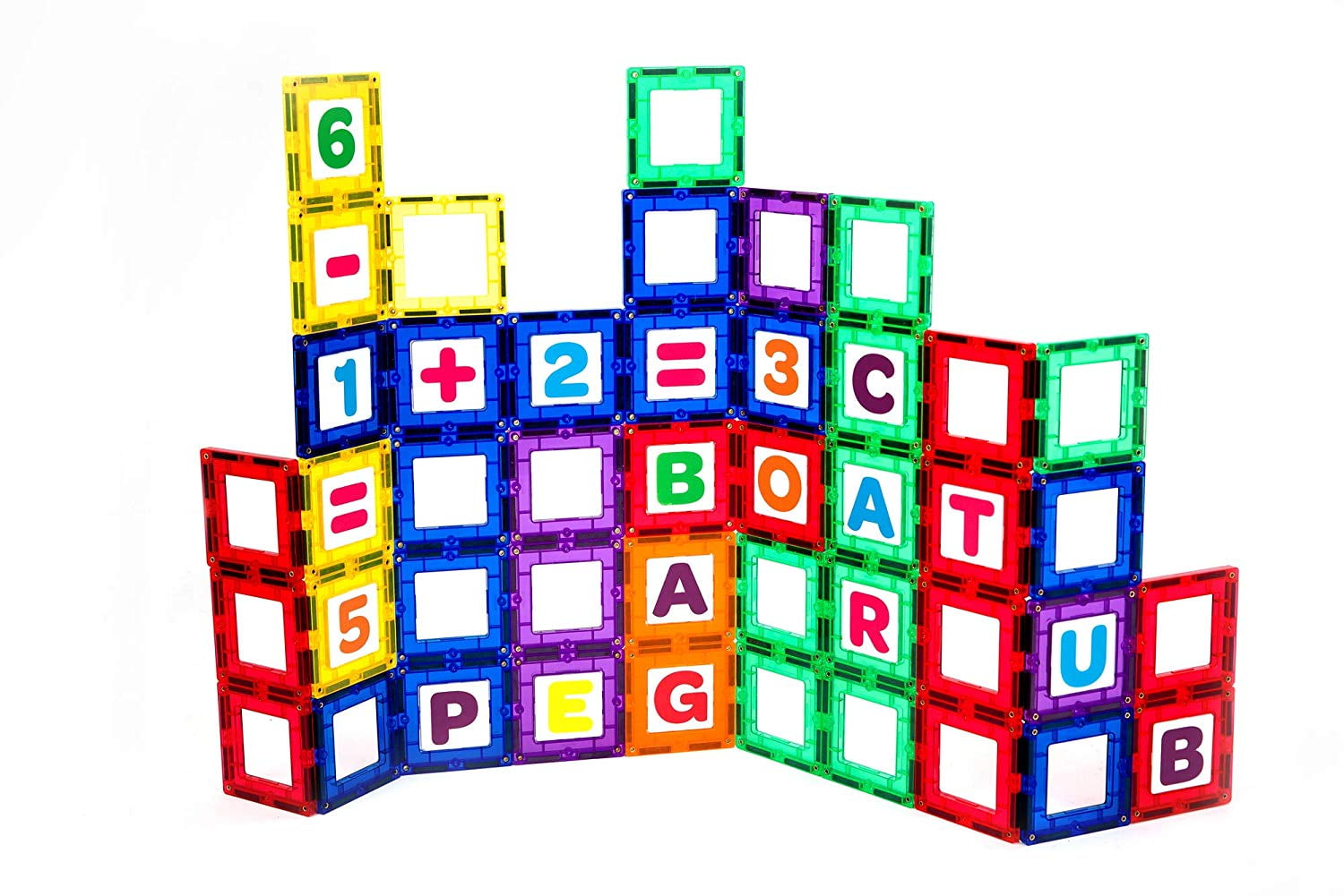 Playmags 151 Clear Magnetic Blocks Building Set for sale online