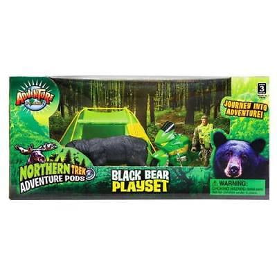 Black Bear Adventure Pod Play Set Kids Children Toys Animals 