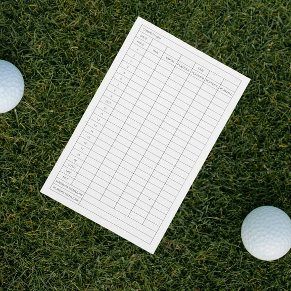 OUNONA 30Pcs White Coated Paper Golfs Scorecards for Convenient Score Record Use