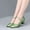 🔥 Green, variant on Msgweeeg Ballet Slippers Character Shoes for Women Female Teacher Latin Dance Shoes Adult Body Dance Exercise Plus Size Shoes Trendy Mid Heel Dance Shoes