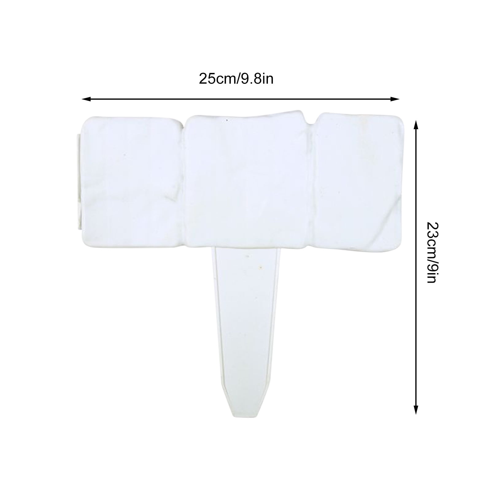 Garden Edging Border, 10PCS Interlocking Landscape Edging Fence, No-Digging Plastic Garden Fence Border Set for Dividing Different Planting Areas, Decoring Garden Lawn [White]