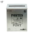 thumbnail image 2 of SPRING PARK Retro Metal Wall Mounted Mailbox Bucket Mail Boxes Outdoor Newspaper Letter Box Post Garden Decor, 2 of 7