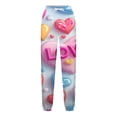 thumbnail image 4 of QATAINLAV Womens Valentine's Day Joggers Pants Fashion 3D Graphic Printed Sweatpants Casual Drawstring High Waisted Elastic Bottom Trousers Multicolor XXL Birthday Gifts, 4 of 6