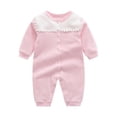 thumbnail image 4 of CAICJ98 Infant Baby Girl Long Sleeve Romper Cotton Cute Style Newborn Toddler Jumpsuit Outfit 0-18 Months (Pink,0-3 Months), 4 of 6