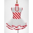 thumbnail image 3 of Alvivi Kids Girls Christmas Candy Cane Costumes Sleeveless Dance Tutu Dress Skating Leotards Skirts Red 14, 3 of 7