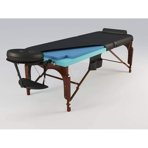 Luxton Home Premium Memory Foam Massage Table With Rolling Case