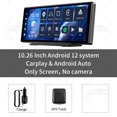 thumbnail image 3 of OBDPEAK T30 Car Dash Cam Carplay & Android Auto GPS Navigation Android 12 System AUX BT WIFI 1080P Rear Video Recorder Reverse, 3 of 5
