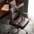 thumbnail image 3 of Luxury Executive Office Chairs Genuine Leather Adjustable Top Layer Cowhide Ergonomic Gaming Chair Mobile Cadeira Home Office My Lux Decor Round, 3 of 10