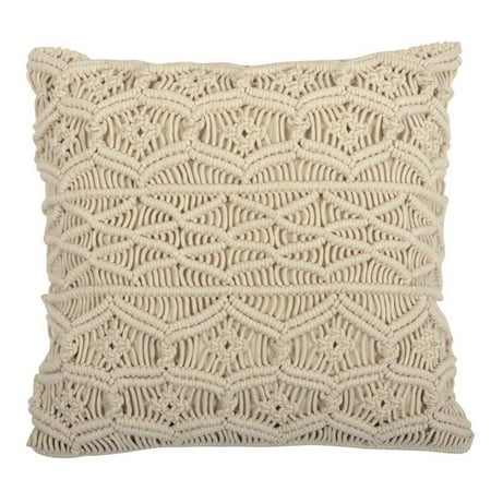 Foreside Home And Garden Macrame Decorative Pillow Walmart Com