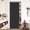 Black-39"W x 78"L (Pack of 1), variant on Closet Curtain For Open Pleated Folding Curtains Doorway Room Divider Separation 1 Panel With Tieback W39 X L78 Grey