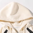 thumbnail image 4 of BXINGOHAI Men's Full Zip Hoodie Sweatshirt with Pockets Big and Tall Long Sleeve Hooded Sweatshirts Jogger Workouts Jackets Beige,XXL, 4 of 5