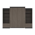 thumbnail image 2 of Atlin Designs 124" Queen Murphy Bed and 2 Bookcases with Drawers in Bark Gray, 2 of 13