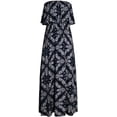 thumbnail image 2 of Womens Summer Dresses Blue and White Porcelain Strapless Boho Maxi Long Dress, 2 of 4