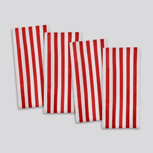 Serviettes de plage décoratives Mainstays Cabana Stripe, lot de 4, rouges