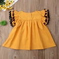 thumbnail image 3 of AMERTEER Bambin Filles Mignon Volant Pompons Partie Princesse Mini Robe Tenues Vêtements, 3 of 6