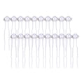 thumbnail image 3 of Miangastore Rhinestone Barrettes Silver Alloy Rhinestone 20Pcs 2.8X0.6X0.6In, 3 of 8