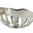 thumbnail image 3 of DecMode 13", 11"H Asymmetrical Drip Silver Aluminum Decorative Bowl with Melting Designed Body, Set of 2, 3 of 11