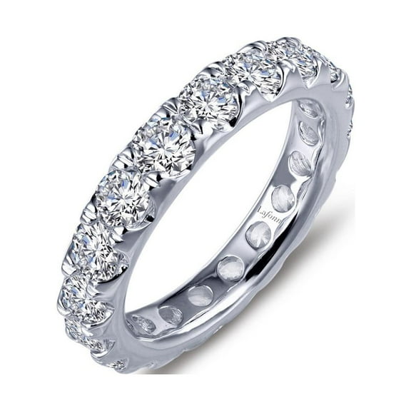 Lafonn Classic Sterling Silver Platinum Plated Lassire Simulated Diamond Ring (3.23 CTTW)