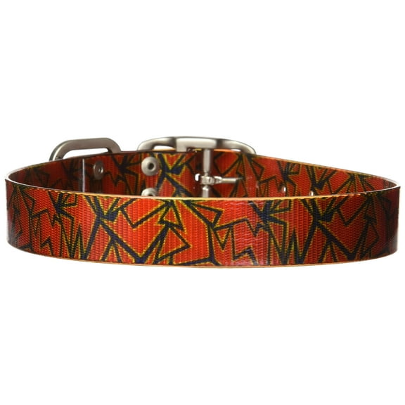 Dublin Dog Koa Collection Shattered 17 by 21.5-Inch Dog Collar, Large, Magma Orange