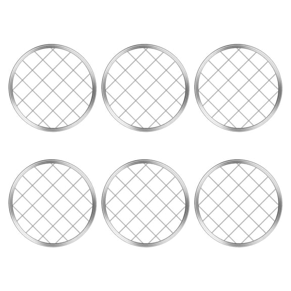 ULTNICE 6Pcs Metal Floral Grid for Mason Jar Flower Arrangement Holder Protector 2.8x2.8x0.1in Stainless Steel
