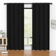 thumbnail image 1 of Blackout Cortinas 52 x 84 Pulgadas, Juego de Cortinas Térmicas Aisladas Negras de 2 Paneles, Reducción de Ruido, Oscurecimiento de Habitación para Recámara, Sala de Estar, Protección de Privacidad y, 1 of 8