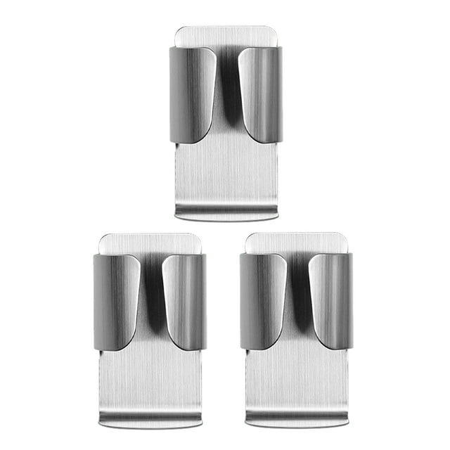 Shisuyan 3pcs Wall Mounted Toothbrush Holder For Bathroom Space Saving Electric Toothbrush Storage Rack Stainless Steel Toothbrush Organizer