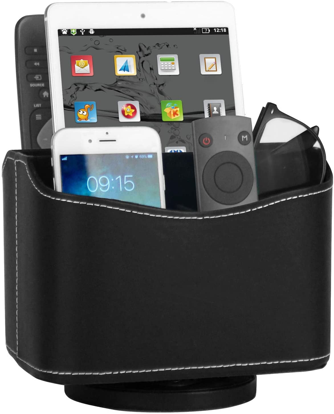 Spinning Remote Control Holder, Remote Controller Holder, Remote Caddy, Media Storage Organizer