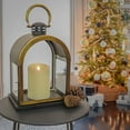 thumbnail image 5 of 18 in. Dome Lantern, Christmas Themed Home Decor, Small, Black and Gold, 5 of 5