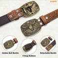 thumbnail image 6 of WHIPPY Western Belts for Men Women Cowboy Leather Embossed Belt for Jeans Gifts, 6 of 8