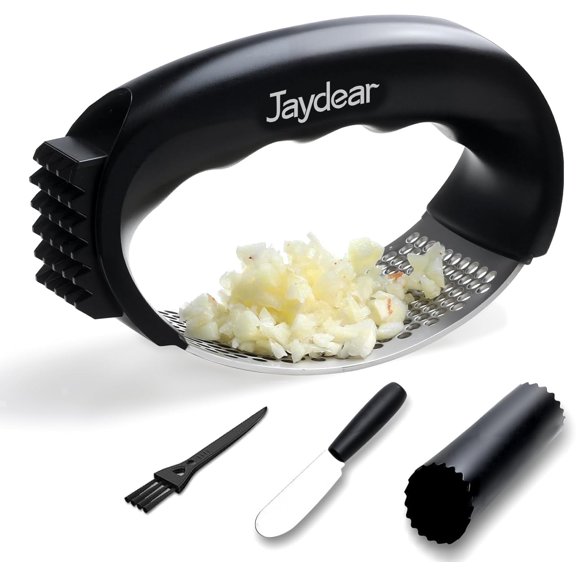 Jaydear Garlic Press Rocker Crusher Mincer Chopper Stainless Steel  Garlic Press Rocker