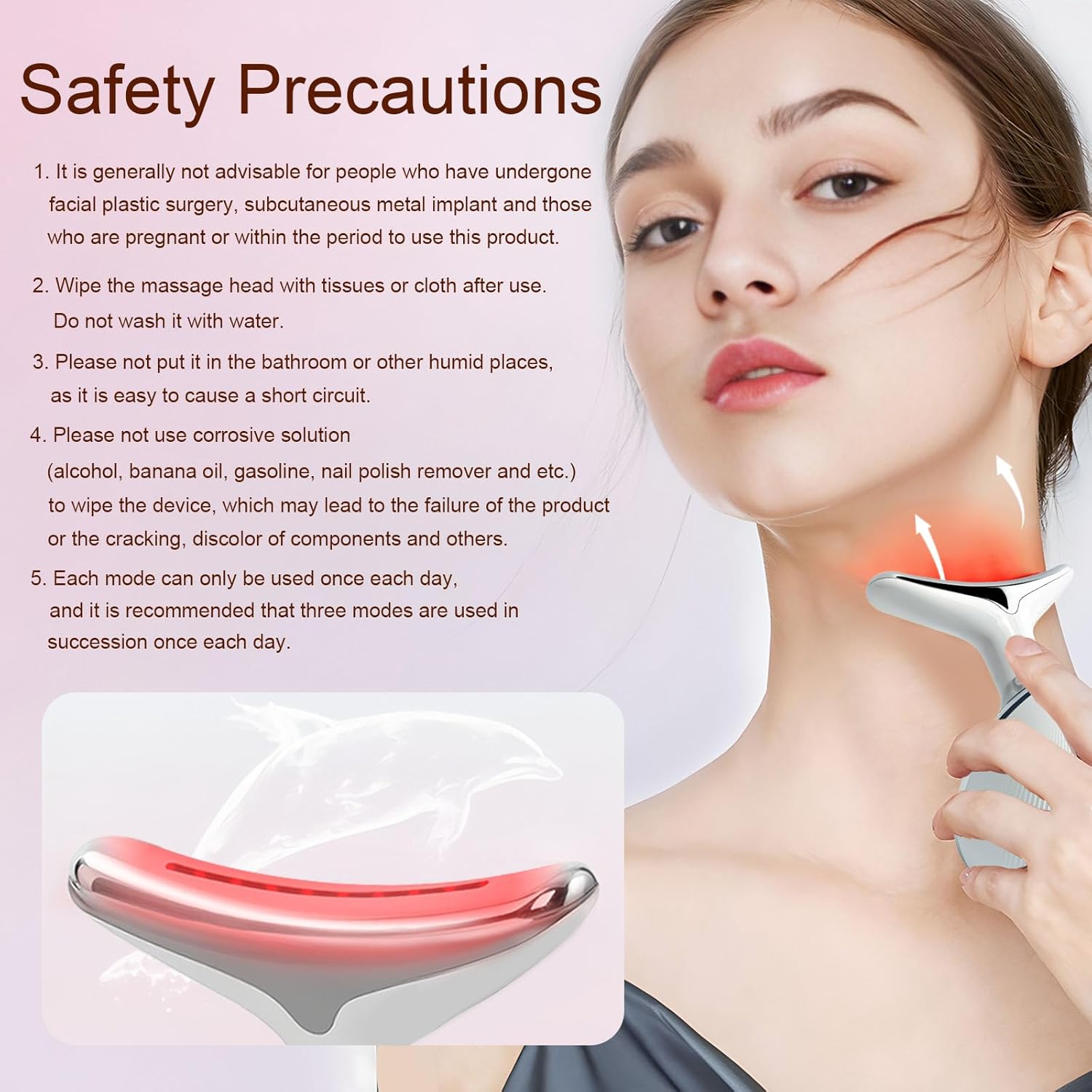Banral Facial Massager for Face and Neck,  Face Neck Massager for Skin Care,White
