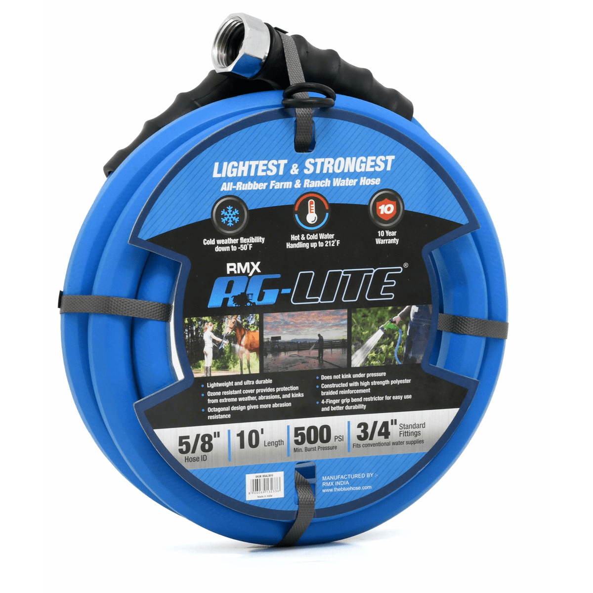 AG-Lite 5/8" x 10' Rubber Water Hose