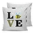 thumbnail image 7 of Outdoor Throw Pillow Cover Abstract Stripe Black Dots Waterproof Cushion Covers 2 Pack Cartoon Bee Love Quotes Pillow Cases Home Decoration for Patio Garden Couch Sofa, 7 of 7