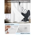 thumbnail image 5 of No Hook Shower Curtain with Snap-in Liner, Cats Showering Waterproof Fabric Bathroom Curtains, Modern Abstract Art Funny Animals Bath Curtains & Mesh Top Window 54"x78", 5 of 9