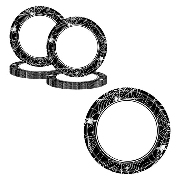 Eliaeconx Halloween Paper Plates, 16 Count 9 Inch Disposable Plates, Holiday Theme, for Halloween Party Supplies, 10 Inch Plates(16Pcs)