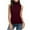 Wine, variant on lmcalzta High Neck Tank Tops for Women Sleeveless Slim Fitting Dressy Casual Shirts Summer Comfy Tees