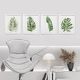 thumbnail image 2 of PixonSign Framed Wall Art, Banana Palm Monstera Leaf Posters, Set of 4 Green Pastel Wall Decor Prints, Nature Wilderness Plant Wall Décor Artwork for Living Room, Bedroom, Office - 12"x16" White, 2 of 5