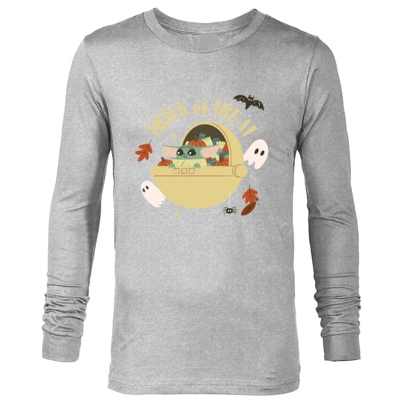 Star Wars Grogu Halloween Trick or Treat - Long Sleeve T-Shirt for Men - Customized-Athletic Heather