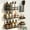 Black2, variant on GARITIN Shower Caddy 6-Pack, No Drilling Adhesive Shelves Rack with Soap Holder, Bathroom Organizers & Storage, Wall-Mounted Kitchen & Home Decor