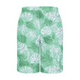 thumbnail image 5 of Virmaxy Men's Board Shorts Hawaiian Breathable Tropical Floral Print Swimwear with Elastic Waist Drawstring Summer Shorts for Island Getaways Green-3 XL, 5 of 5