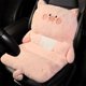 thumbnail image 5 of Cojín para asiento de coche de invierno | Almohadilla de franela de poliéster suave con patrones de dibujos animados | Soporte completo para el asiento y el respaldo | 80x47x3 cm | Rosa blanco, 5 of 6