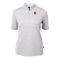 thumbnail image 2 of Women's Cutter & Buck  Gray NC State Wolfpack DryTec Virtue Eco Pique Stripe Recycled Polo, 2 of 3