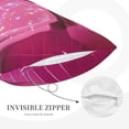 thumbnail image 5 of Fotbe Sparkling Pink Toilet Pillow Cases - Envelope Closure - Luxury, Extra Soft, Cooling Pillow Covers - Wrinkle, Fade, Stain Resistant-20"x30", 5 of 8