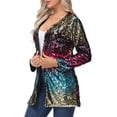 thumbnail image 1 of Veste à Sequins pour Femmes Blazer Ouvert devant Cocktail de Fête Cardigan, 1 of 5