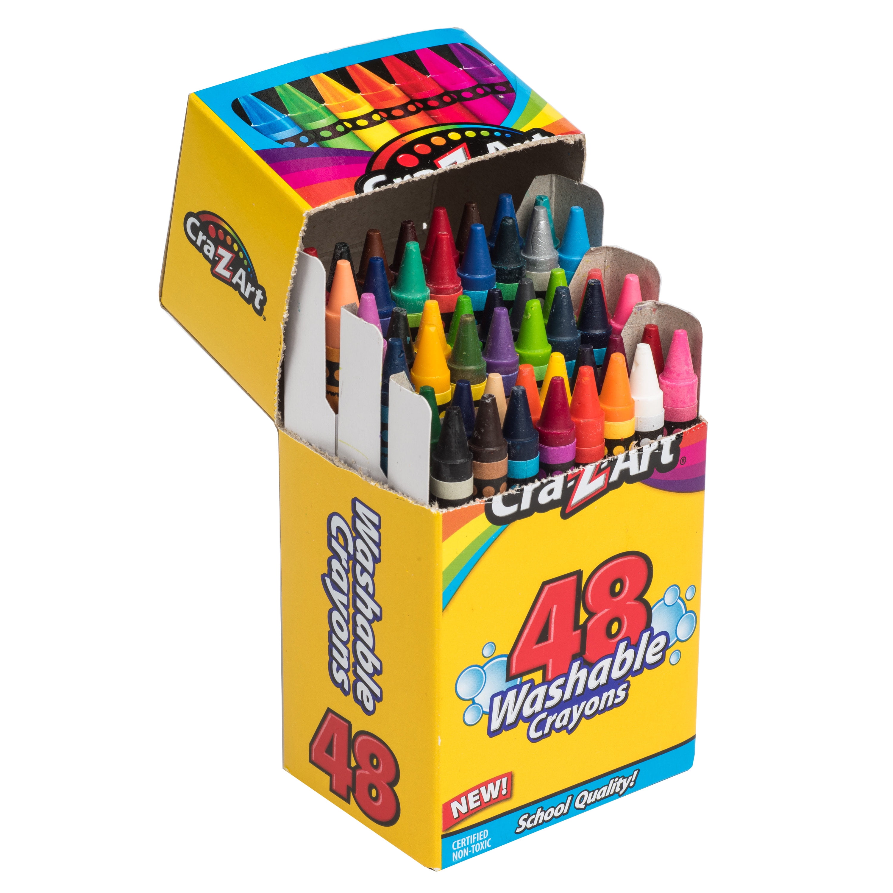 Cra-Z-Art 48 Count Multicolor Washable Crayon, Children to Adult