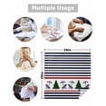 thumbnail image 5 of Christmas Cloth Napkins Set of 8, Farmhouse Navy Blue Striped Xmas Tree Washable Reusable Dinner Cocktail Napkin for Kitchen Party Wedding Banquet Holiday Baby Shower Table Decor, 5 of 7