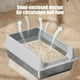 thumbnail image 5 of Arenero metálico de acero inoxidable con laterales altos, ideal para gatos pequeños. Antiadherente, a prueba de olores, resistente a la corrosión y fácil de limpiar., 5 of 6