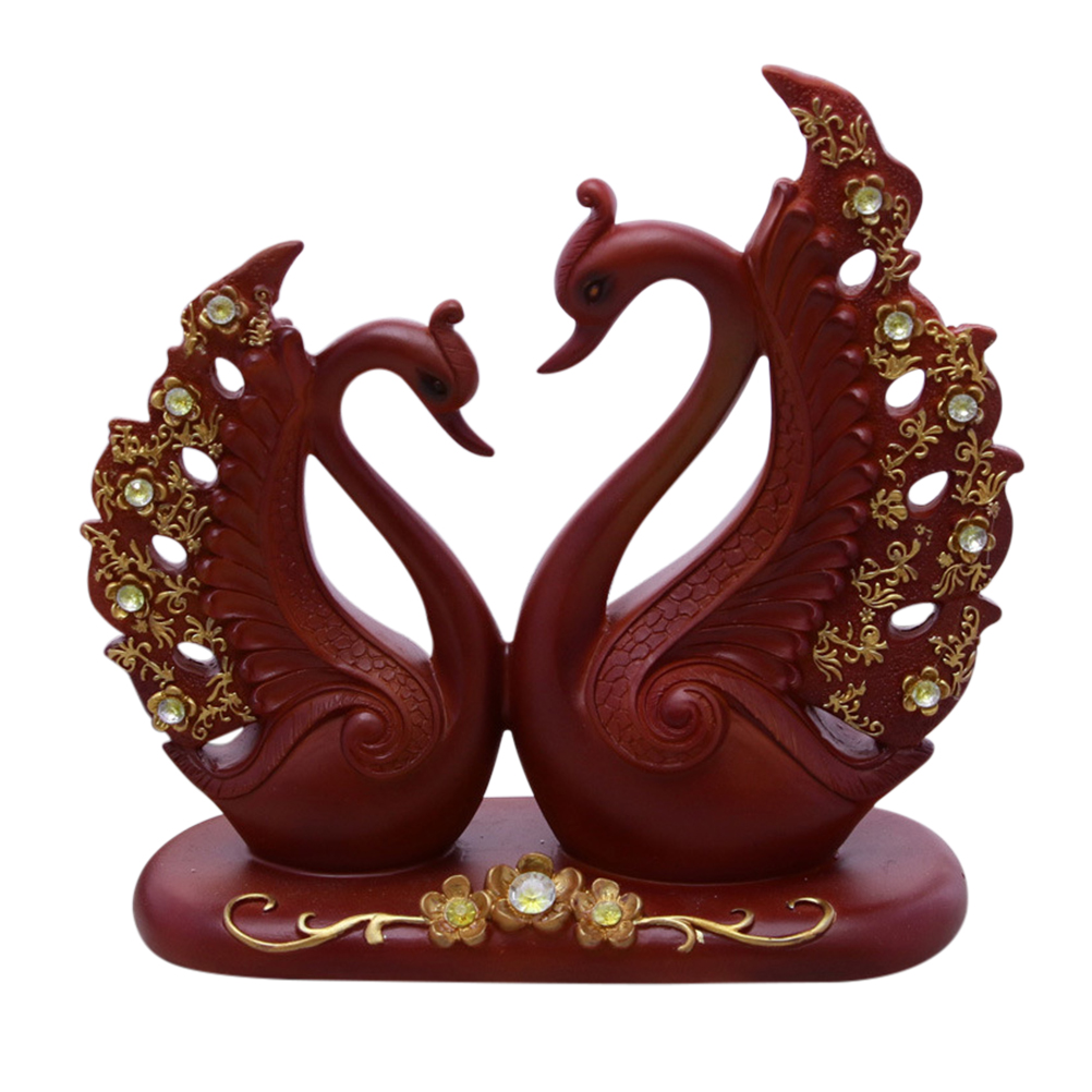 Swan Figurine Couple Figurine Unique Bedroom Decoration Resin Tabletop